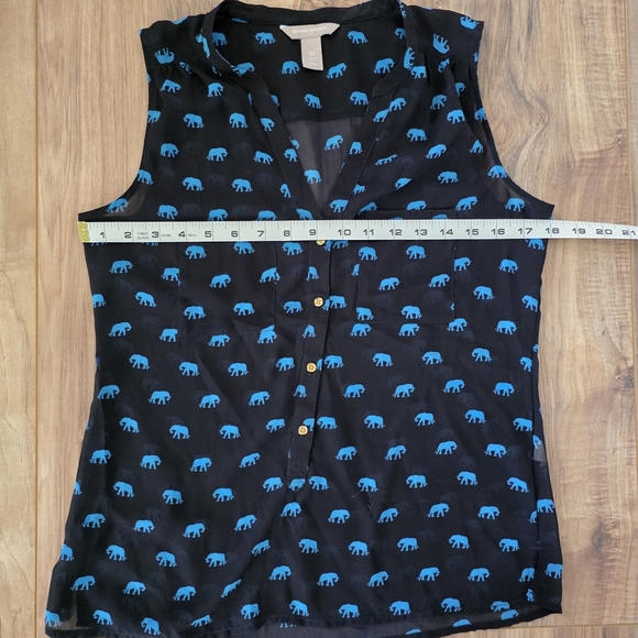 Banana Republic Blue Sleeveless Blouse - Picture 5 of 8